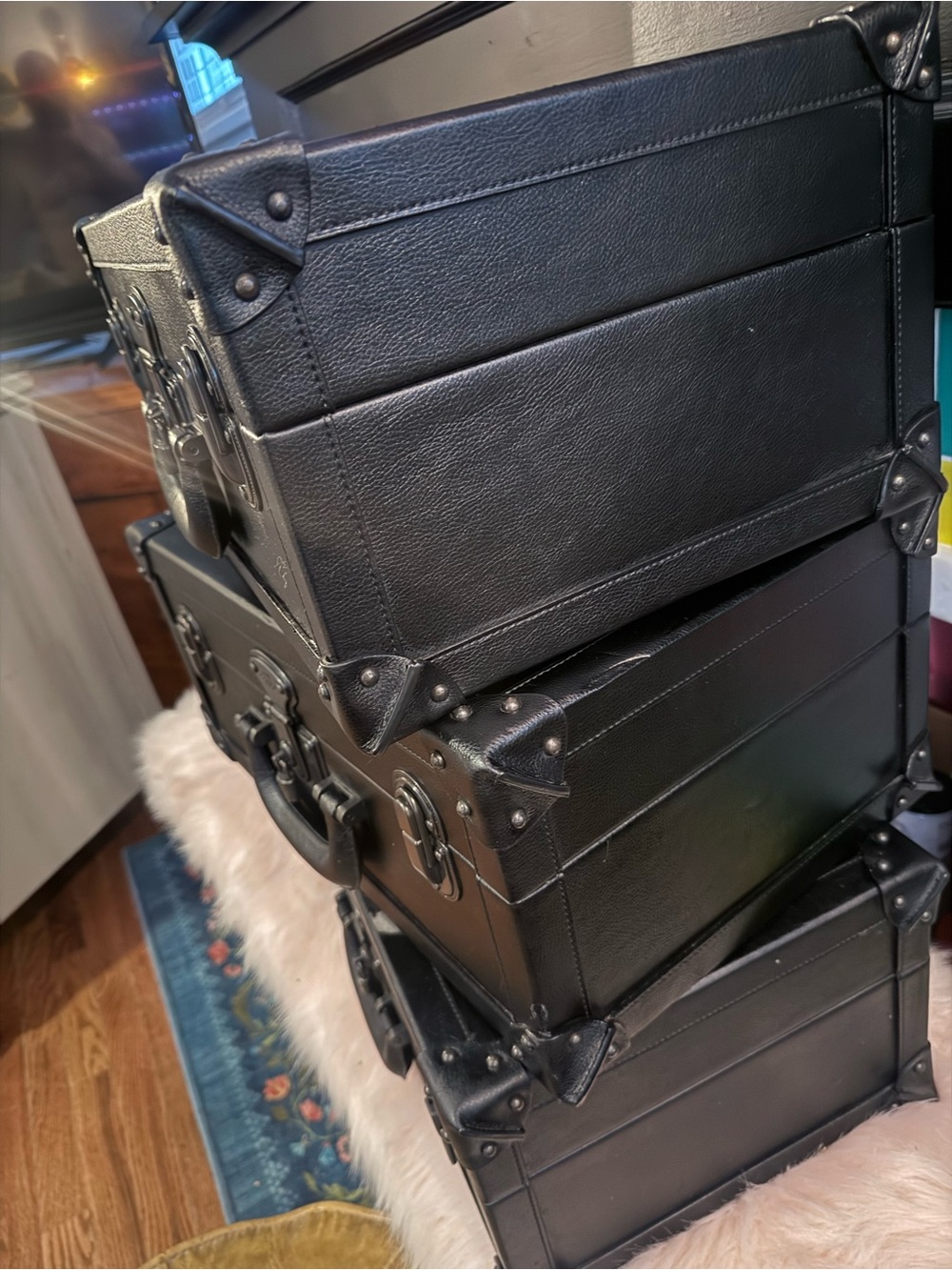 RARE Coach New York Retail Display Trunks Set of 3 Matching Cases | Props - Picture 13 of 14